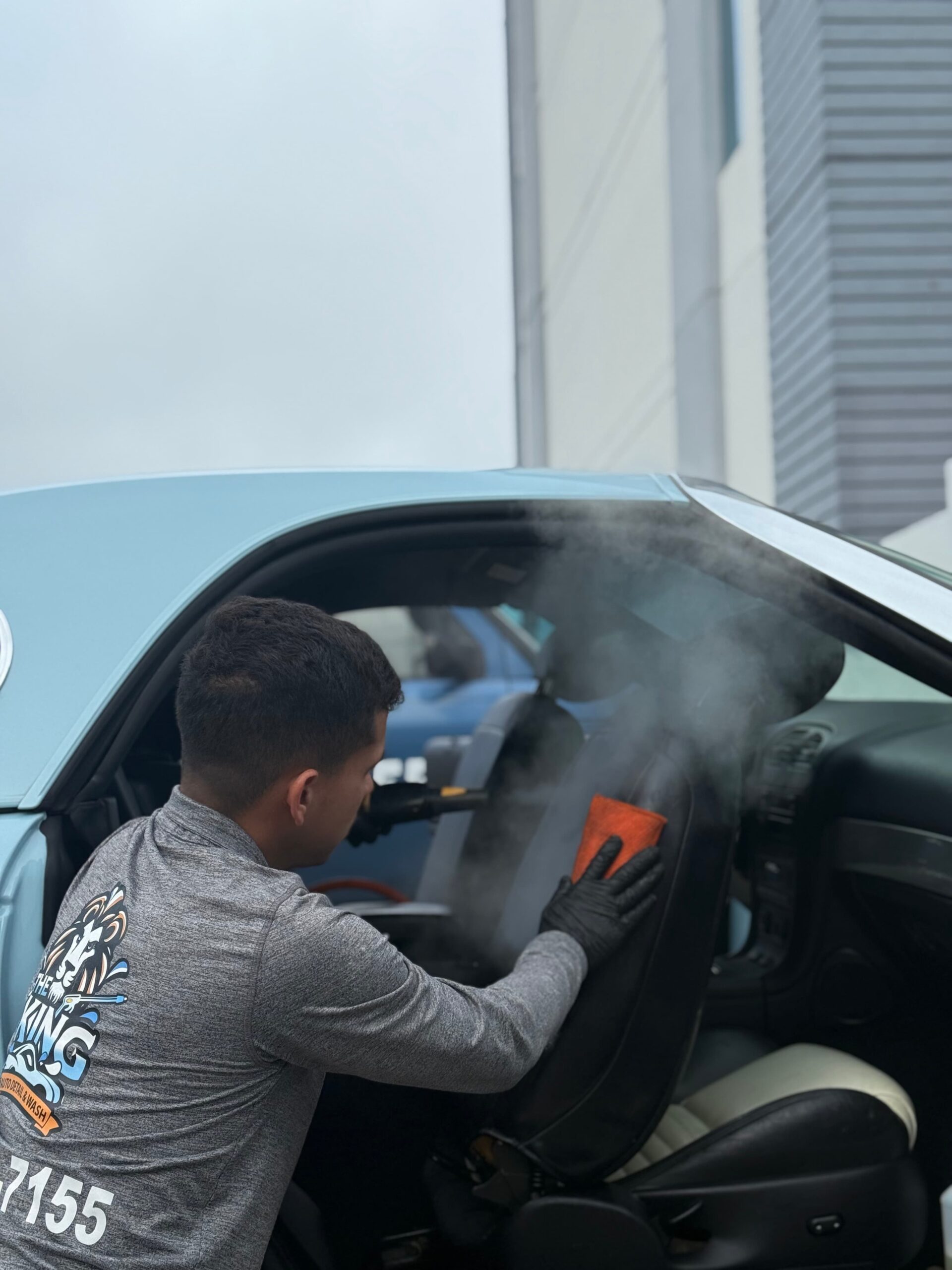 Premium interior detailing with steam cleaning