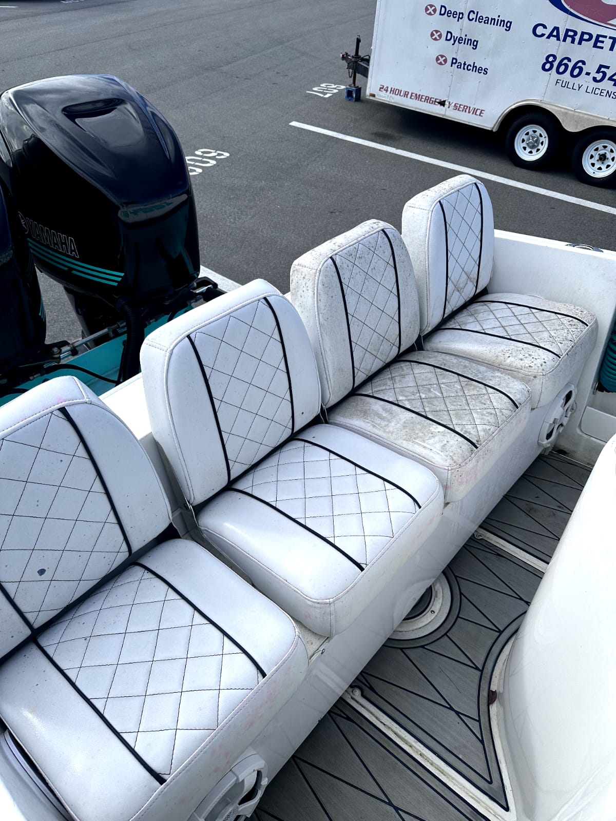 Marine detailing result in Orlando — boat finish photo 3