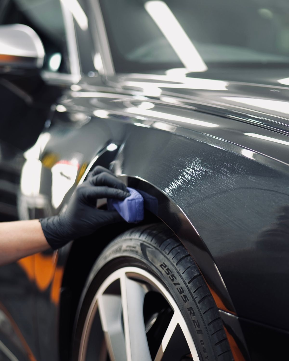 Paint preparation before ceramic coating in Orlando by The King Detailing